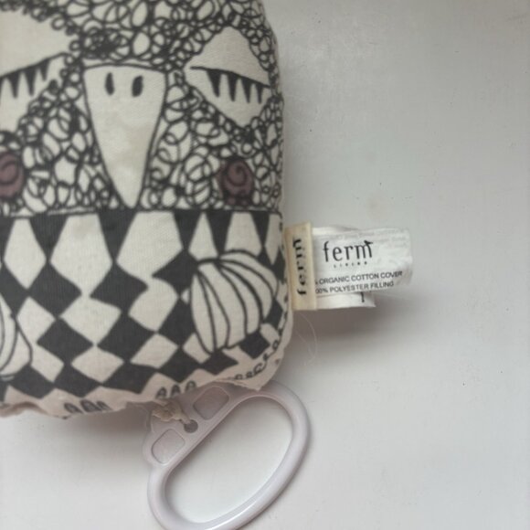 Ferm Living Musical Baby Mobile Toy Black & White Shirley Design Organic Cotton - Picture 2 of 9